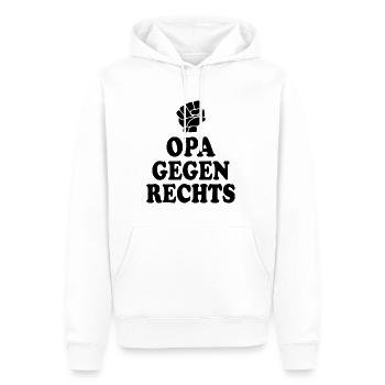 Opas gegen rechts - Männer Premium Bio Hoodie - Weiß - Vorne - Nico (187cm)