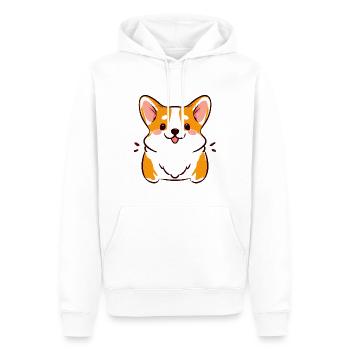 Cutest Corgi Hundeliebhaber Puppy - Männer Premium Bio Hoodie - Weiß - Vorne - Nico (187cm)