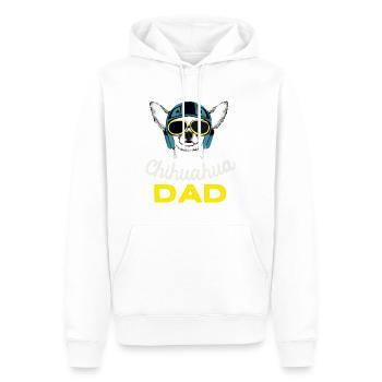 Chihuahua Papa Vintage Chien Papa Cadeau Rétro - Sweat à capuche Premium bio Homme - blanc - Devant - Nico (187cm)