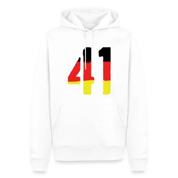 41 Number symbol Germany - Men’s Premium Organic Hoodie - white - Front - Nico (187cm)
