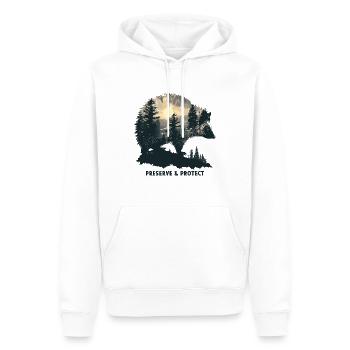 Preserve & Protect Igel Tier Wald Natur Umwelt - Männer Premium Bio Hoodie - Weiß - Vorne - Nico (187cm)