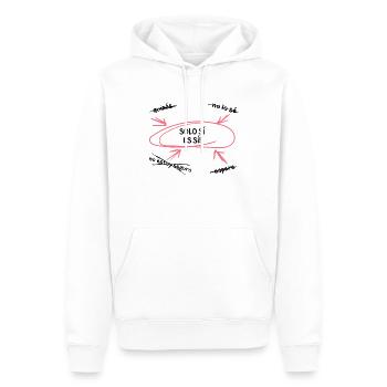 Nur ja heißt ja! §177 StGB Abs. 2 Sexualstrafrecht - Männer Premium Bio Hoodie - Weiß - Vorne - Nico (187cm)