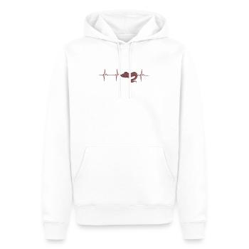 Battement de cœur de murène - Sweat à capuche Premium bio Homme - blanc - Devant - Nico (187cm)