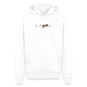 Gnu-herzschlag - Männer Premium Bio Hoodie - Weiß - Vorne - Nico (187cm)