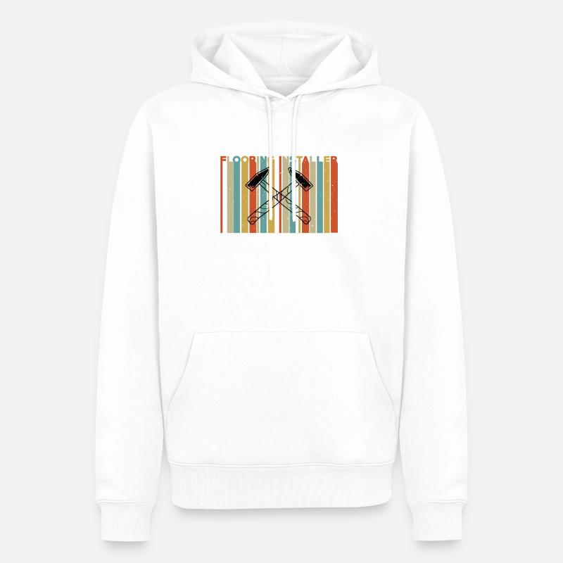 Couches de sol - Sweat à capuche Premium bio Homme - blanc