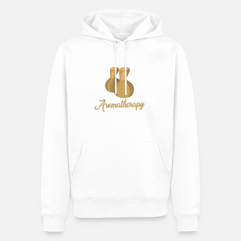 Grande idée cadeau d’aromathérapie - Sweat à capuche Premium bio Homme - blanc