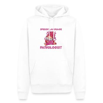 Niedlicher Sprachpathologe Gnom - Männer Premium Bio Hoodie - Weiß - Vorne - Nico (187cm)