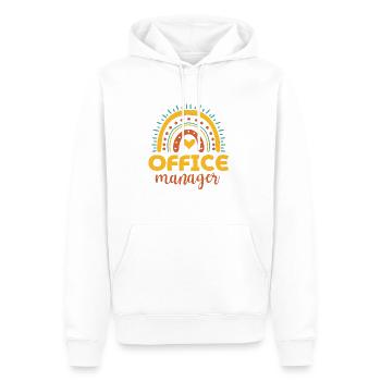 Jolie tenue arc-en-ciel de chef de bureau - Sweat à capuche Premium bio Homme - blanc - Devant - Nico (187cm)