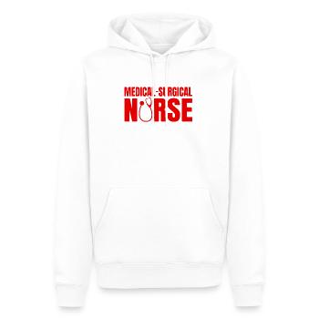 Infirmière médico-chirurgicale - Sweat à capuche Premium bio Homme - blanc - Devant - Nico (187cm)