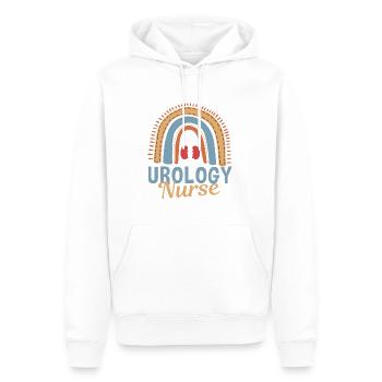Urologie Krankenschwester Boho Regenbogen - Männer Premium Bio Hoodie - Weiß - Vorne - Nico (187cm)