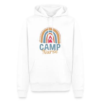 Mignon infirmière de camp arc-en-ciel - Sweat à capuche Premium bio Homme - blanc - Devant - Nico (187cm)