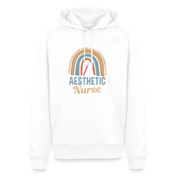 Infirmière esthétique Rainbow - Sweat à capuche Premium bio Homme - blanc - Devant - Nico (187cm)