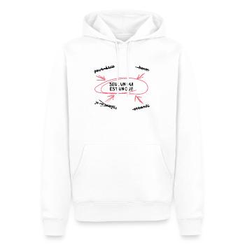 Nur ja heißt ja! §177 StGB Abs. 2 Sexualstrafrecht - Männer Premium Bio Hoodie - Weiß - Vorne - Nico (187cm)