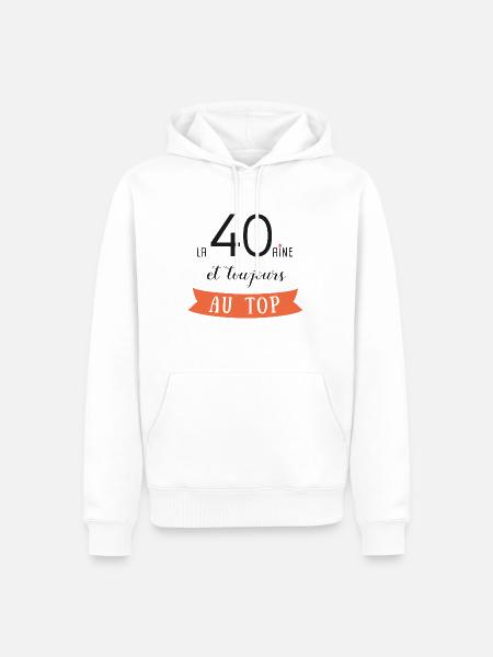 souhait07 - Sweat à capuche Premium bio Homme - blanc