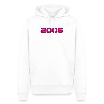 2006 Neon Horizonte - Männer Premium Bio Hoodie - Weiß - Vorne - Nico (187cm)