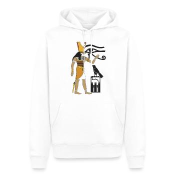 Horus - Sweat à capuche Premium bio Homme - blanc - Devant - Nico (187cm)