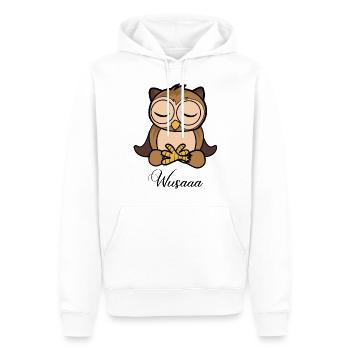 Auszeit Durchatmen Wusaaa Eule - Männer Premium Bio Hoodie - Weiß - Vorne - Nico (187cm)