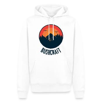Survie en bushcraft - Sweat à capuche Premium bio Homme - blanc - Devant - Nico (187cm)