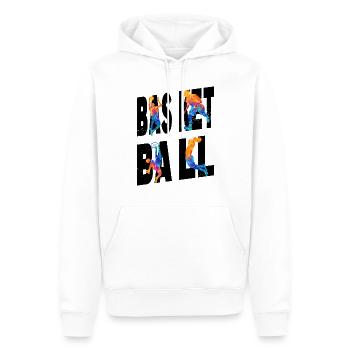 Basketball Basketballspieler Spieler Vintage Bunt - Männer Premium Bio Hoodie - Weiß - Vorne - Nico (187cm)