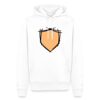 Schild / Wappen Symbol. Hand gezeichnet. Vorlage - Männer Premium Bio Hoodie - Weiß - Vorne - Nico (187cm)