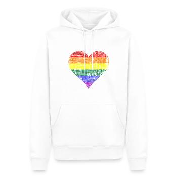 LGBTQ Herz Love is Love Lgbtq - Männer Premium Bio Hoodie - Weiß - Vorne - Nico (187cm)