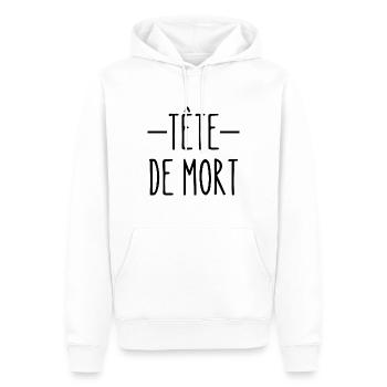 tête de mort - Sweat à capuche Premium bio Homme - blanc - Devant - Nico (187cm)