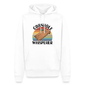 Cornhole Flüsterer - Cornhole Spieler Team - Männer Premium Bio Hoodie - Weiß - Vorne - Nico (187cm)