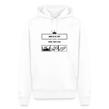 T shirt Sorry I can't i have triathlon EN - Sweat à capuche Premium bio Homme - blanc - Devant - Nico (187cm)