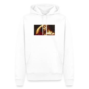 Frau auf Ärger - Männer Premium Bio Hoodie - Weiß - Vorne - Nico (187cm)