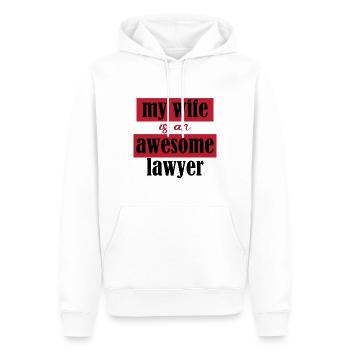 My Wife Is An Awesome Lawyer - Sweat à capuche Premium bio Homme - blanc - Devant - Nico (187cm)
