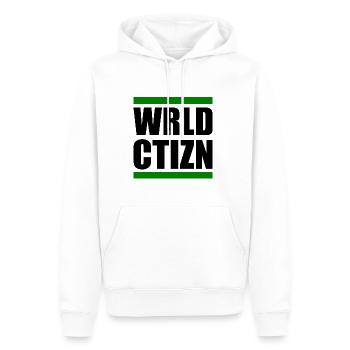 world citizen - Sweat à capuche Premium bio Homme - blanc - Devant - Nico (187cm)