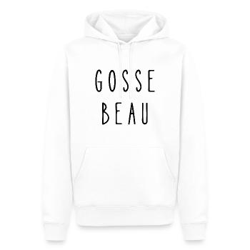 gosse beau - Sweat à capuche Premium bio Homme - blanc - Devant - Nico (187cm)