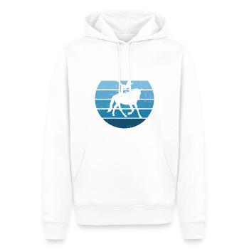 Pferdegymnastik Balanceübungen Akrobatik auf dem P - Männer Premium Bio Hoodie - Weiß - Vorne - Nico (187cm)
