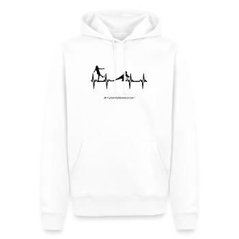 Sportsline - Femme de soccer - Sweat à capuche Premium bio Homme - blanc - Devant - Nico (187cm)