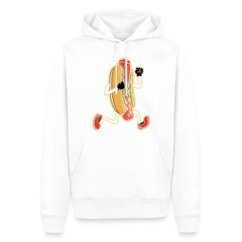 Hot Dog Stirnband Lauband Fitness Läufer Laufen - Männer Premium Bio Hoodie - Weiß - Vorne - Nico (187cm)