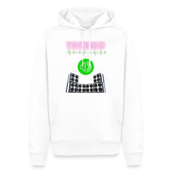 Ihr wisst wie es ist . TECHNO lebt man - Männer Premium Bio Hoodie - Weiß - Vorne - Nico (187cm)