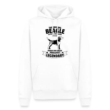 Légendaire Beagle Dog Classic Retro Vintage - Sweat à capuche Premium bio Homme - blanc - Devant - Nico (187cm)