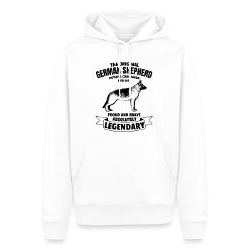 Legendary German Shepherd Retro Vintage - Men’s Premium Organic Hoodie - white - Front - Nico (187cm)