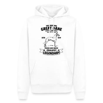 Légendaire Great Dane Classic Vintage Rétro - Sweat à capuche Premium bio Homme - blanc - Devant - Nico (187cm)