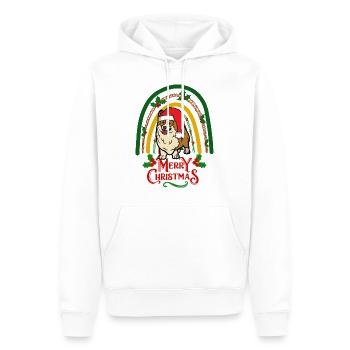 Noël Sweet Welsh Corgi Kawaii - Sweat à capuche Premium bio Homme - blanc - Devant - Nico (187cm)