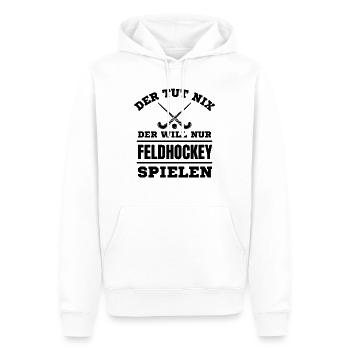 Hockey Hockeyspieler Feldhockey - Männer Premium Bio Hoodie - Weiß - Vorne - Nico (187cm)