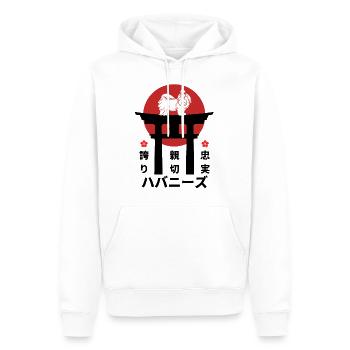 Havaneser Japan Kanji Stil für Hundeliebhaber - Männer Premium Bio Hoodie - Weiß - Vorne - Nico (187cm)