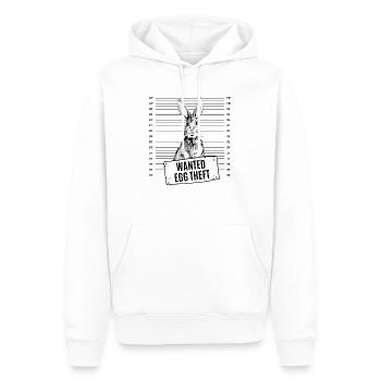 Drôle de photo de lapin de Pâques - Sweat à capuche Premium bio Homme - blanc - Devant - Nico (187cm)