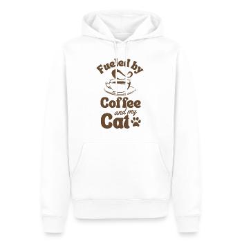 Amateur de chat de café - Sweat à capuche Premium bio Homme - blanc - Devant - Nico (187cm)