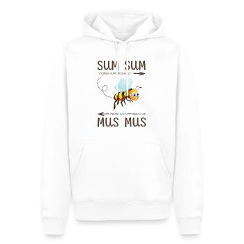 Sum Sum Biene Mus Mus Vorwärtsgang Rückwärtsgang - Männer Premium Bio Hoodie - Weiß - Vorne - Nico (187cm)
