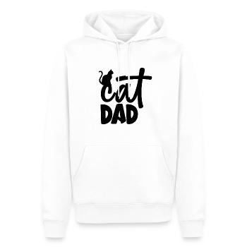 Cat Dad - Männer Premium Bio Hoodie - Weiß - Vorne - Nico (187cm)