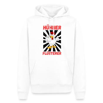 Hühner Flüsterer - Männer Premium Bio Hoodie - Weiß - Vorne - Nico (187cm)