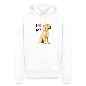 I LOVE MY Labrador Retriever - Männer Premium Bio Hoodie - Weiß - Vorne - Nico (187cm)