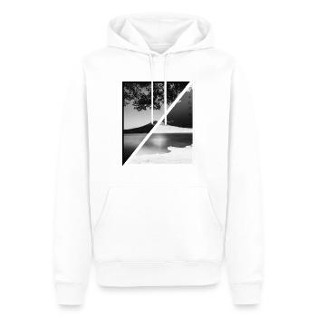 Japanese Art - Japanese T-Shirt - Volcano Mountain - Men’s Premium Organic Hoodie - white - Front - Nico (187cm)
