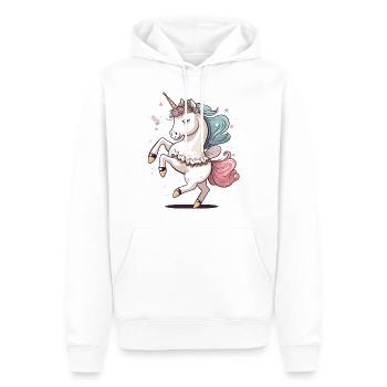 Danser sur les nuages - Sweat à capuche Premium bio Homme - blanc - Devant - Nico (187cm)